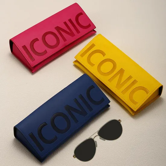 Luxuriöse magnetische handgefertigte Sonnenbrillen-Verpackungsbox aus PU-Leder