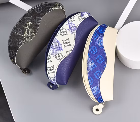 Tragbare Aufbewahrungstasche für Brillen, Sonnenbrillenetui. Die Fabrik verkauft anpassbare Brillenetui mit Reißverschluss