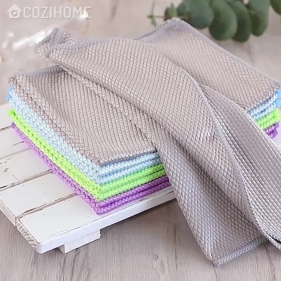 Streifenfreies, wiederverwendbares Mikrofaser-Reinigungstuch, zum Reinigen von Fenstern, Brillen, Spiegeln, Mikrofaser-Glasputztuch