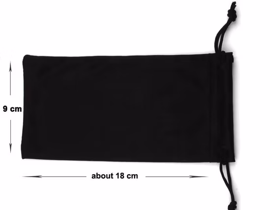 Brillenetui mit individuellem Logo und Kordelzug, weiches, schwarzes Mikrofaser-Sonnenbrillenetui