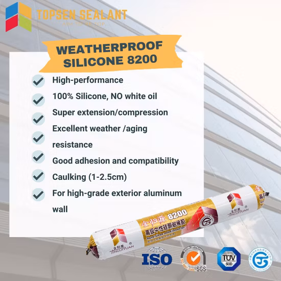 Topsen 8200 Construction Außensteinmauerverklebung, Abdichtung, Silikon-Baumaterial